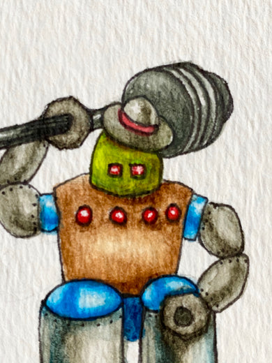 Scooter by Diane Flick |   Closeup View of Artwork 