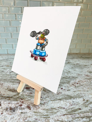 Original art for sale at UGallery.com | Scooter by Diane Flick | $175 | mixed media artwork | 5.87' h x 5' w | photo 3