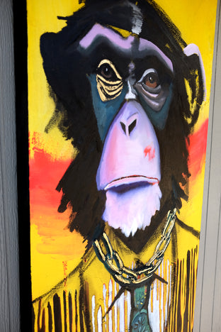 A Boss Chimp by Scott Dykema |  Side View of Artwork 