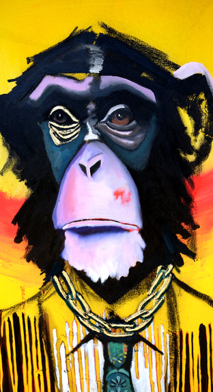 A Boss Chimp by Scott Dykema |   Closeup View of Artwork 