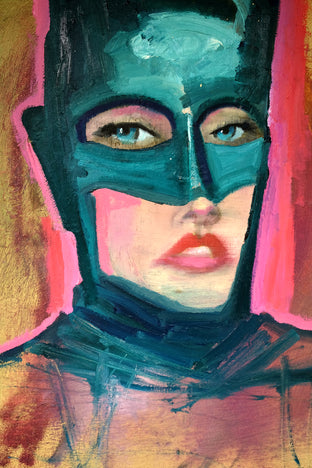 A Masked Girl by Scott Dykema |  Side View of Artwork 