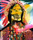 Original art for sale at UGallery.com | Hopeful Modern Chief by Scott Dykema | $7,500 | mixed media artwork | 60' h x 48' w | thumbnail 1
