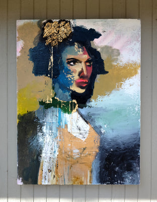 Original art for sale at UGallery.com | More than a Glance by Scott Dykema | $4,300 | mixed media artwork | 48' h x 36' w | photo 4