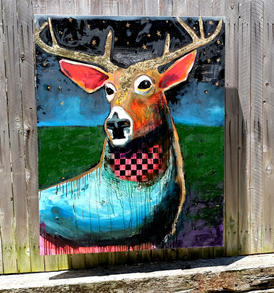 Night Deer by Scott Dykema |  Context View of Artwork 