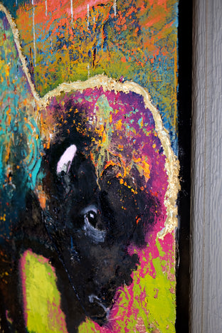 Star Lit Bison by Scott Dykema |  Side View of Artwork 
