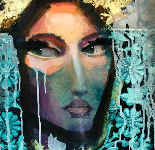 Original art for sale at UGallery.com | Veiled by Scott Dykema | $2,100 | mixed media artwork | 36' h x 24' w | photo 2