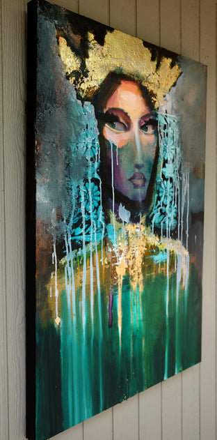Original art for sale at UGallery.com | Veiled by Scott Dykema | $2,100 | mixed media artwork | 36' h x 24' w | photo 4