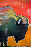 Original art for sale at UGallery.com | Vibrant Sky Bison by Scott Dykema | $5,400 | mixed media artwork | 48' h x 48' w | thumbnail 2