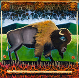 Original art for sale at UGallery.com | With Orange Flowers by Scott Dykema | $5,400 | mixed media artwork | 48' h x 48' w | thumbnail 1