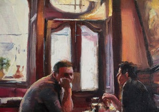 Original art for sale at UGallery.com | Scottish Pub by Jonelle Summerfield | $475 | oil painting | 12' h x 12' w | photo 4
