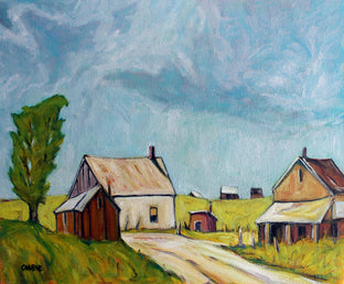 Original art for sale at UGallery.com | Old Farmstead, Enfield, North Carolina by Doug Cosbie | $350 | oil painting | 10' h x 12' w | photo 1