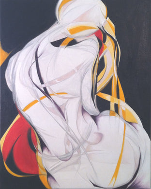 Original art for sale at UGallery.com | Seated Figure by Sumner Crenshaw | $375 | oil painting | 20' h x 16' w | photo 1