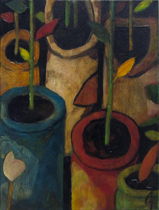 Original art for sale at UGallery.com | Secret Greenhouse by Glenn Quist | $475 | acrylic painting | 16' h x 12' w | photo 1