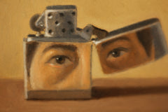 Original art for sale at UGallery.com | Contemplation by Jose H. Alvarenga | $450 | oil painting | 5' h x 7' w | thumbnail 4