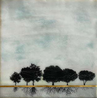 Original art for sale at UGallery.com | Dreams in the Groves by Shari Lyon | $425 | encaustic artwork | 8' h x 8' w | photo 1