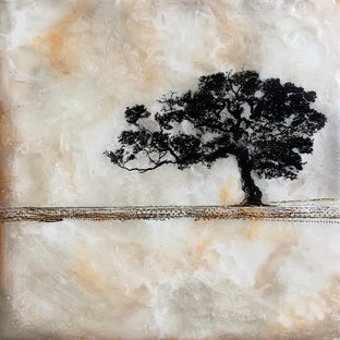Original art for sale at UGallery.com | Golden Summers Eve by Shari Lyon | $250 | encaustic artwork | 6' h x 6' w | photo 1