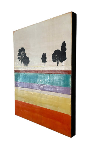 Original art for sale at UGallery.com | Terra Colorata (Colorful Earth) by Shari Lyon | $2,650 | encaustic artwork | 24' h x 20' w | photo 2