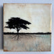 Original art for sale at UGallery.com | Un Po 'di Turchese by Shari Lyon | $525 | encaustic artwork | 10' h x 10' w | thumbnail 3