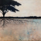 Original art for sale at UGallery.com | Un Po 'di Turchese by Shari Lyon | $525 | encaustic artwork | 10' h x 10' w | thumbnail 4