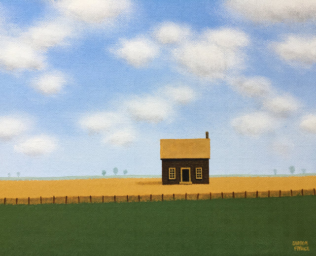 A Quiet Little Farm by Sharon France |   Closeup View of Artwork 