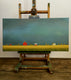 Original art for sale at UGallery.com | Farm Under an Overcast Sky by Sharon France | $1,100 | acrylic painting | 12' h x 24' w | thumbnail 3