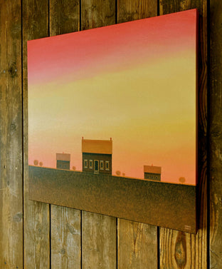 Farmhouse Under a Sunset Sky by Sharon France |  Context View of Artwork 
