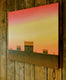 Original art for sale at UGallery.com | Farmhouse Under a Sunset Sky by Sharon France | $1,650 | acrylic painting | 24' h x 24' w | thumbnail 3