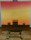 Original art for sale at UGallery.com | Farmhouse Under a Sunset Sky by Sharon France | $1,650 | acrylic painting | 24' h x 24' w | thumbnail 2