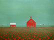 Original art for sale at UGallery.com | Overcast Sky Over the Poppy Farm by Sharon France | $1,400 | acrylic painting | 16' h x 20' w | thumbnail 4