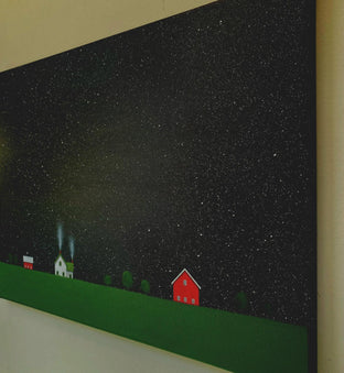 Under a Starry Night Sky by Sharon France |  Side View of Artwork 