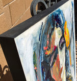 Original art for sale at UGallery.com | Bird Song by Sharon Sieben | $750 | acrylic painting | 24' h x 18' w | thumbnail 2