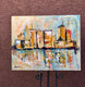 Original art for sale at UGallery.com | City Skyline VII by Sharon Sieben | $1,300 | acrylic painting | 24' h x 30' w | thumbnail 4