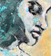 Original art for sale at UGallery.com | Composure by Sharon Sieben | $1,225 | acrylic painting | 30' h x 15' w | thumbnail 4