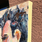 Original art for sale at UGallery.com | Deliberation by Sharon Sieben | $1,125 | acrylic painting | 30' h x 15' w | thumbnail 2