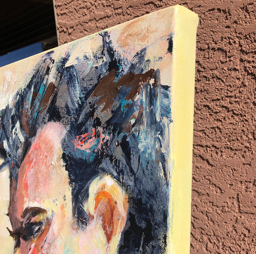 Deliberation by Sharon Sieben |  Side View of Artwork 