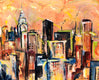Original art for sale at UGallery.com | DownTown by Sharon Sieben | $1,675 | acrylic painting | 24' h x 30' w | thumbnail 1