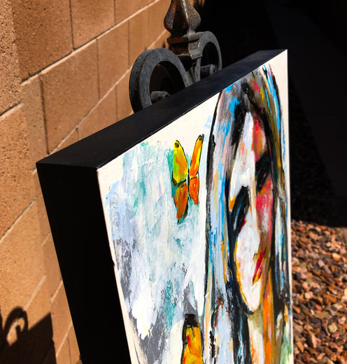 Fly Away with Me by Sharon Sieben |  Side View of Artwork 