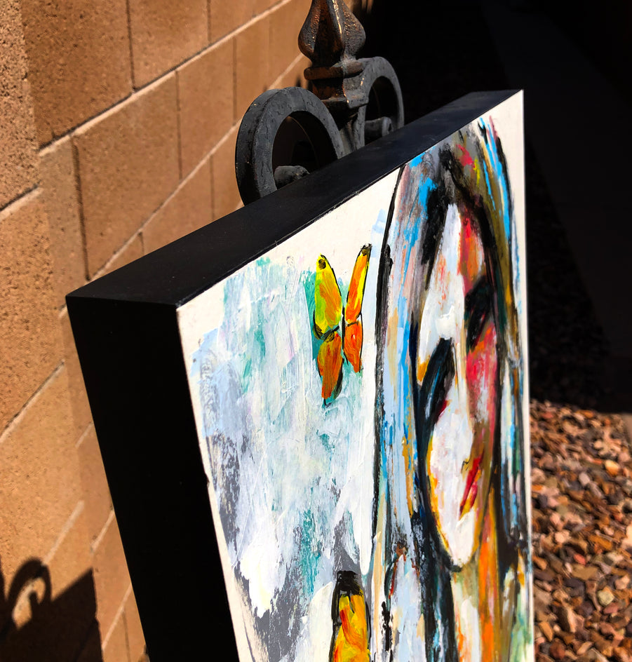 Fly Away with Me by Sharon Sieben |  Side View of Artwork 