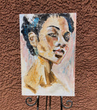 Original art for sale at UGallery.com | I'm Thinking About It by Sharon Sieben | $600 | acrylic painting | 21.5' h x 14.5' w | thumbnail 3