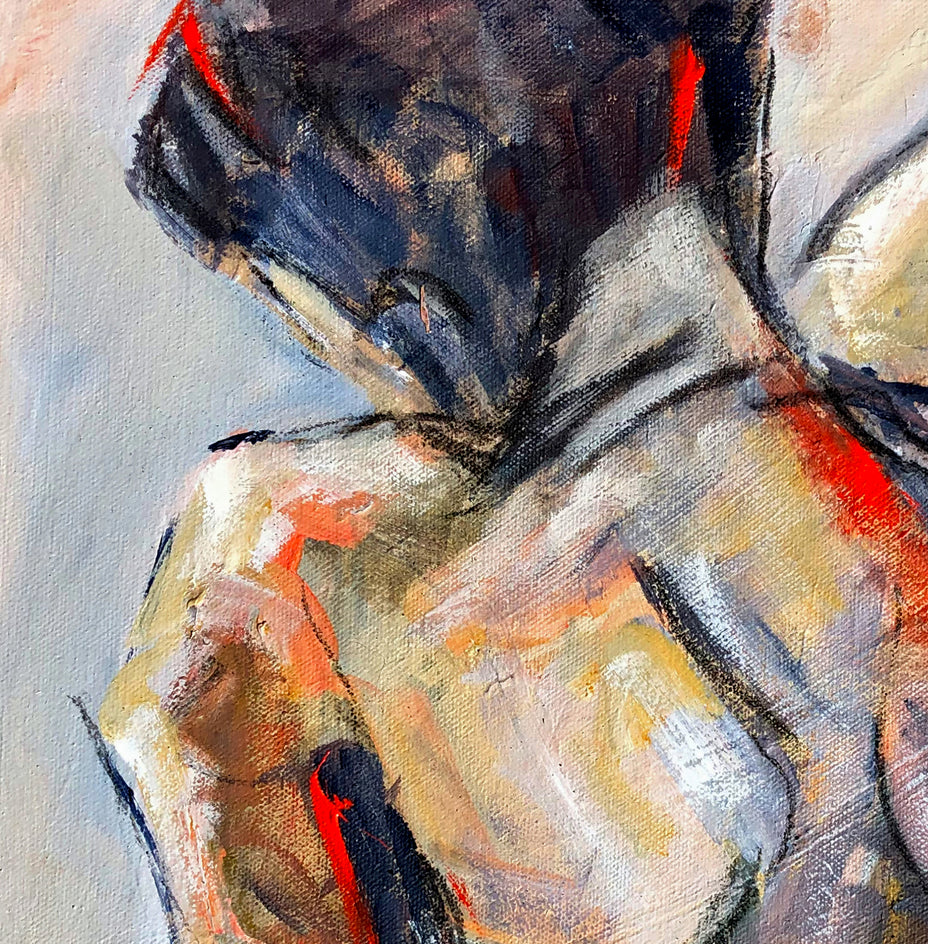 Laid Back by Sharon Sieben |  Closeup View of Artwork 