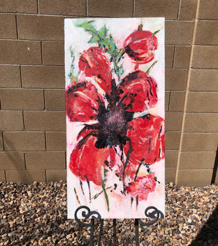 Red Poppies by Sharon Sieben |   Closeup View of Artwork 