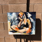 Original art for sale at UGallery.com | Second Thoughts II by Sharon Sieben | $1,075 | acrylic painting | 20' h x 24' w | thumbnail 3