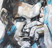 Original art for sale at UGallery.com | Sneak A Peek by Sharon Sieben | $625 | acrylic painting | 18' h x 12' w | thumbnail 4