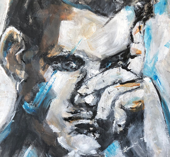 Sneak A Peek by Sharon Sieben |   Closeup View of Artwork 