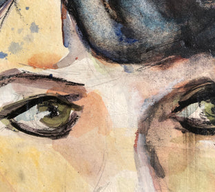 Original art for sale at UGallery.com | I'm Listening by Sharon Sieben | $375 | mixed media artwork | 14' h x 11' w | photo 4