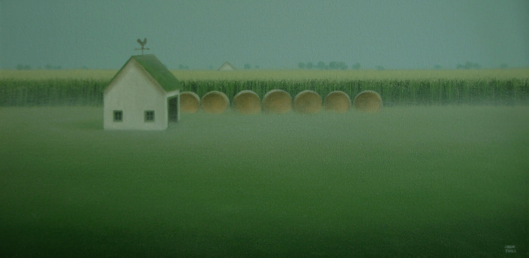 Bales by the Old Farm Shed by Sharon France |  Artwork Main Image 