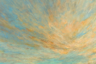 Original art for sale at UGallery.com | Coastal Clouds - Drifting by Sheila Finch | $3,800 | oil painting | 30' h x 48' w | photo 4