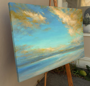 Original art for sale at UGallery.com | Coastal Clouds 41 by Sheila Finch | $3,800 | oil painting | 30' h x 48' w | photo 2