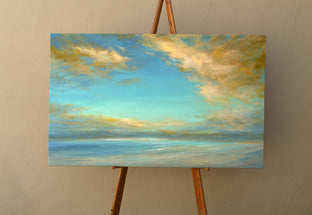 Original art for sale at UGallery.com | Coastal Clouds 41 by Sheila Finch | $3,800 | oil painting | 30' h x 48' w | photo 3