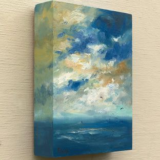 Original art for sale at UGallery.com | Surfing the Winds by Sheila Finch | $475 | oil painting | 8' h x 6' w | photo 2